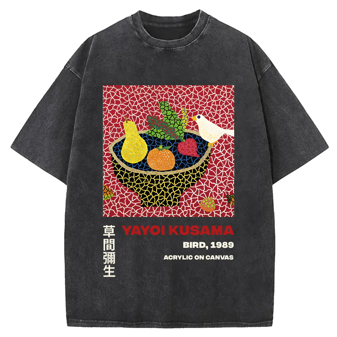 Yayoi Kusama Vintage Washed Crew Neck T-Shirt