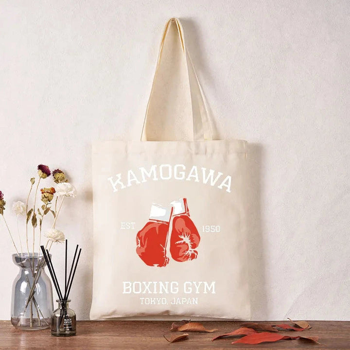 Retro Boxing Gloves Manga Anime Tote Bag