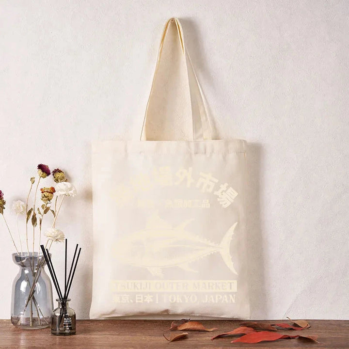 Japan Tsukiji Fish Market Tote Bag