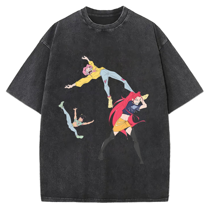 Kpop Demon Huntrix Print Retro T-shirt