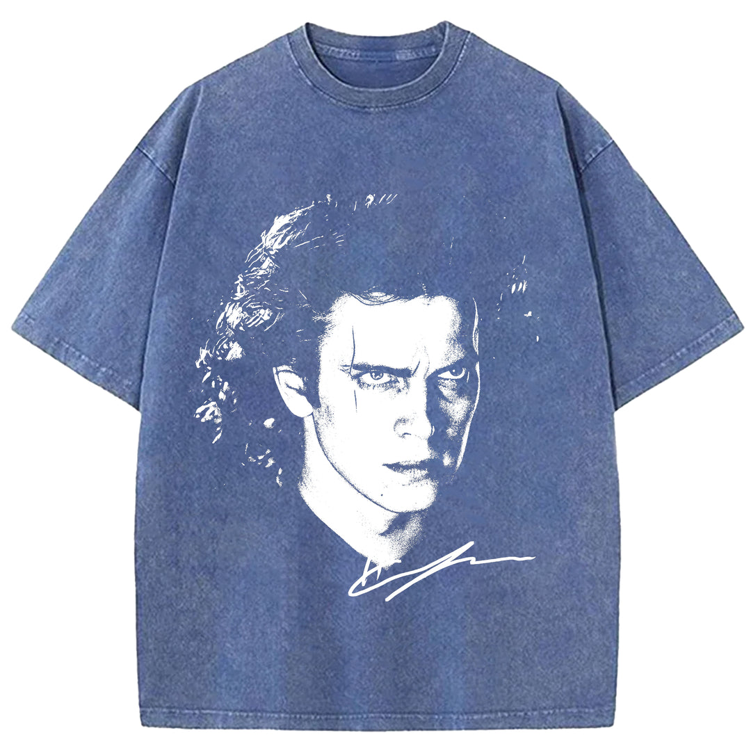 Star Wars Vintage Japanese Design Washed Crew Neck T-Shirt