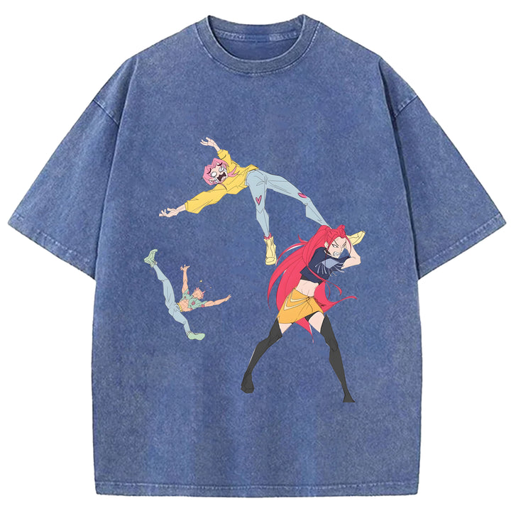 Kpop Demon Huntrix Print Retro T-shirt