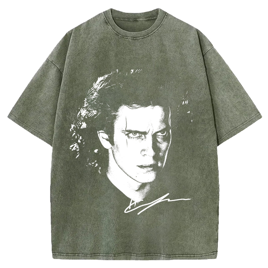 Star Wars Vintage Japanese Design Washed Crew Neck T-Shirt
