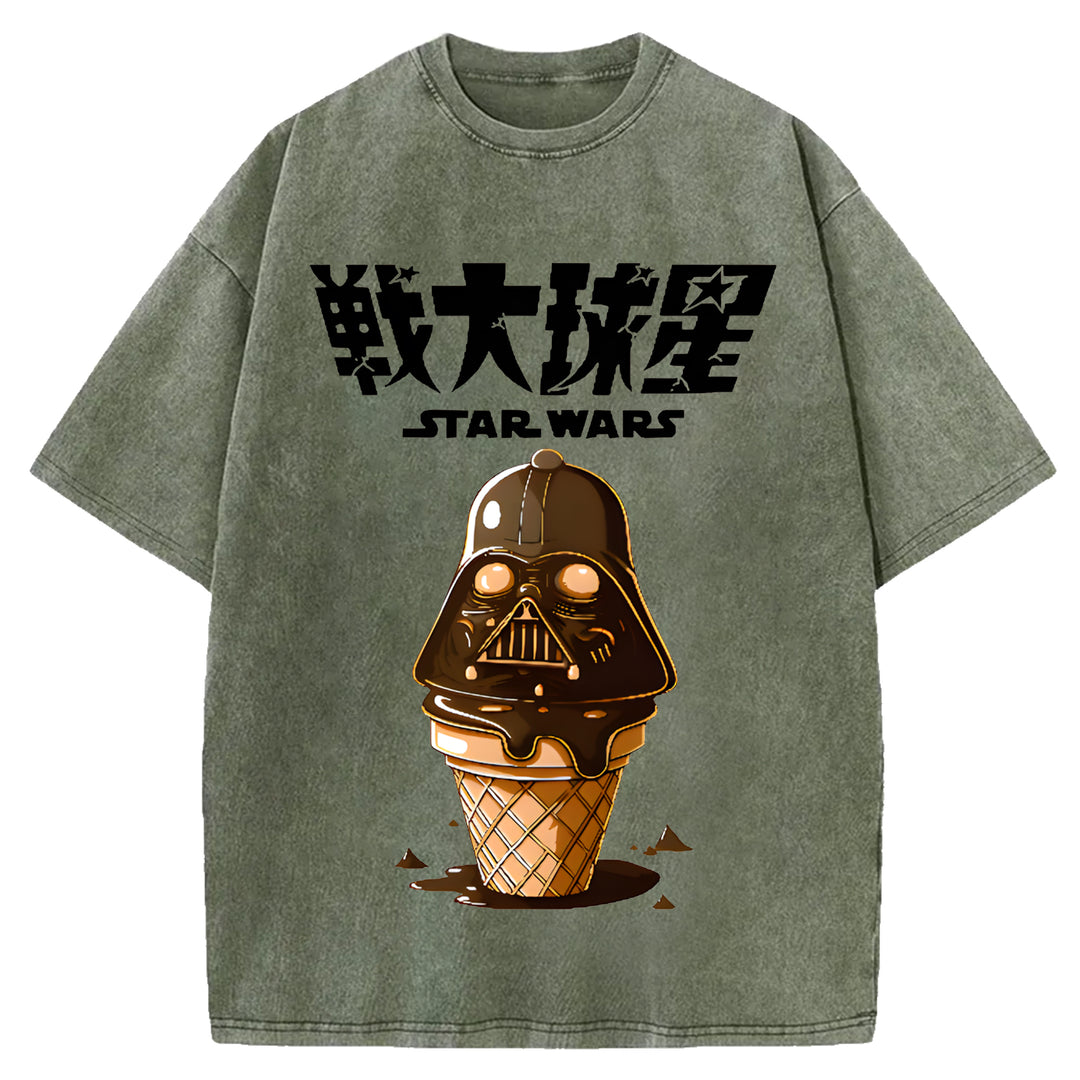 Star Wars Vintage Japanese Design Washed Crew Neck T-Shirt