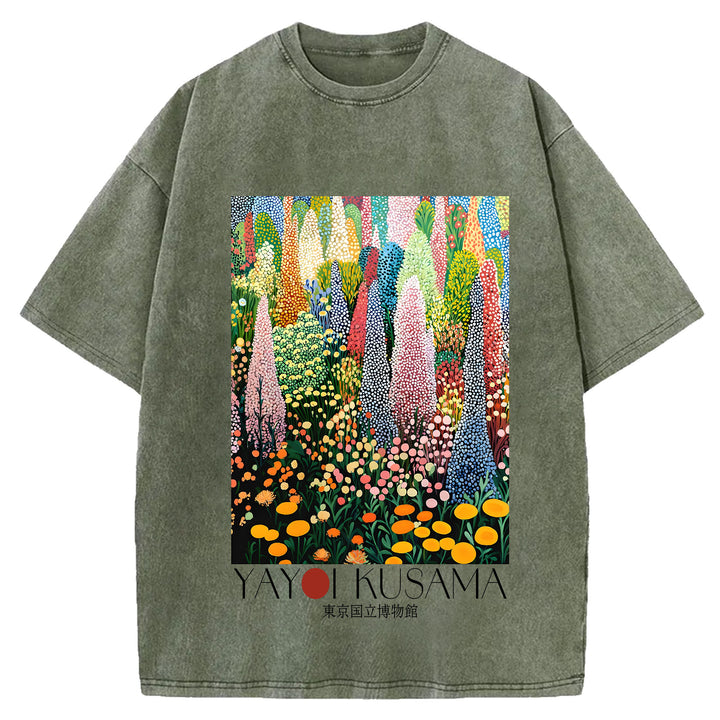 Yayoi Kusama Vintage Washed Crew Neck T-Shirt