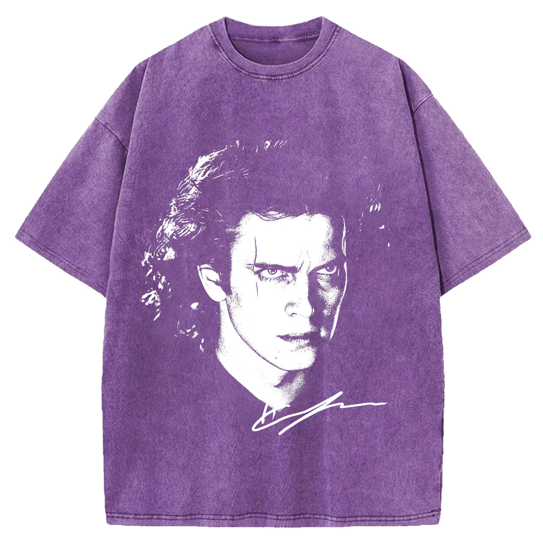 Star Wars Vintage Japanese Design Washed Crew Neck T-Shirt