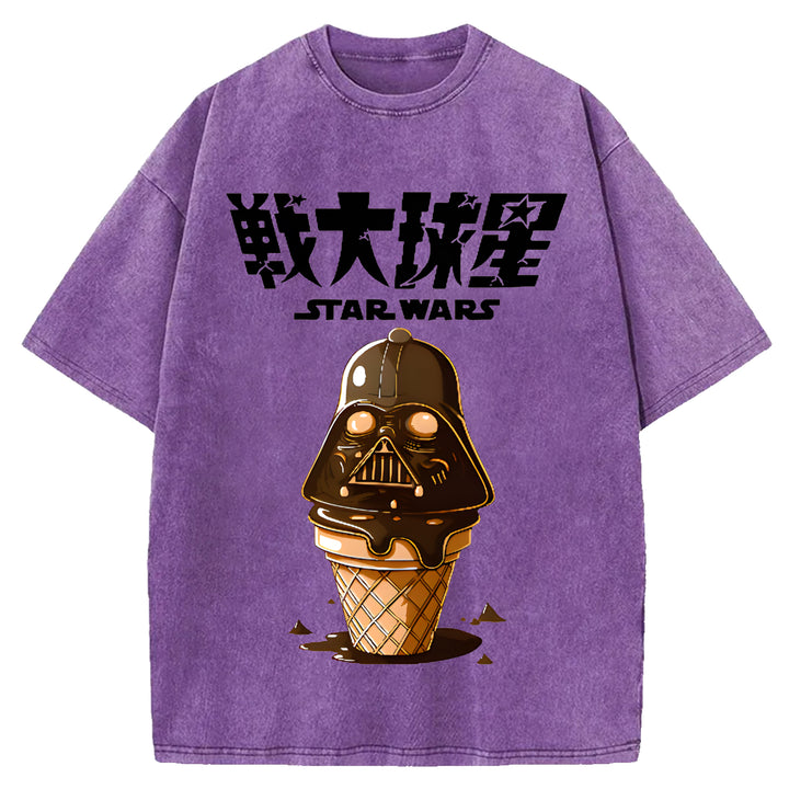 Star Wars Vintage Japanese Design Washed Crew Neck T-Shirt