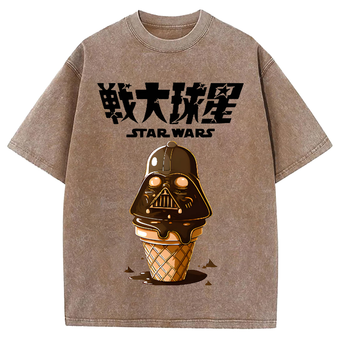 Star Wars Vintage Japanese Design Washed Crew Neck T-Shirt
