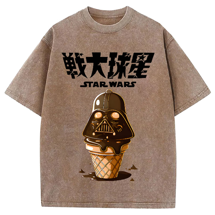 Star Wars Vintage Japanese Design Washed Crew Neck T-Shirt