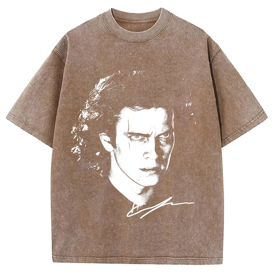 Star Wars Vintage Japanese Design Washed Crew Neck T-Shirt