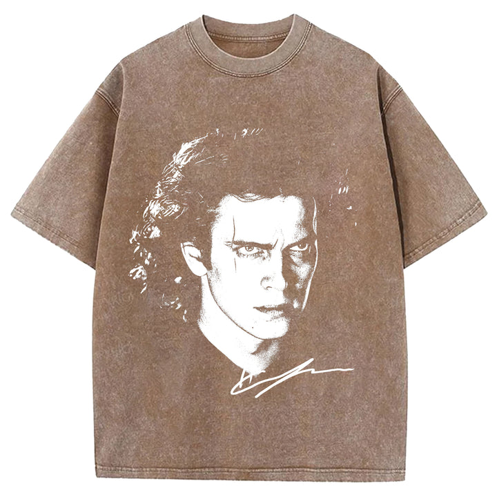 Star Wars Vintage Japanese Design Washed Crew Neck T-Shirt