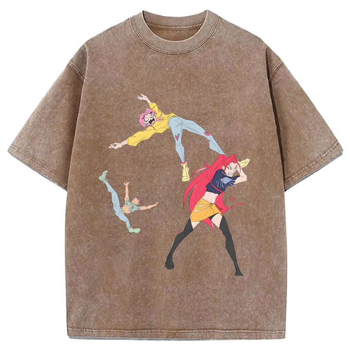 Kpop Demon Huntrix Print Retro T-shirt