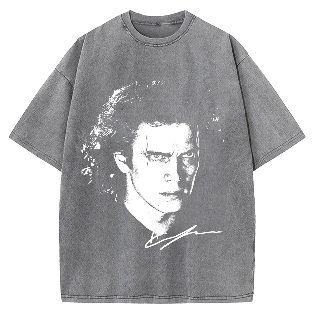 Star Wars Vintage Japanese Design Washed Crew Neck T-Shirt