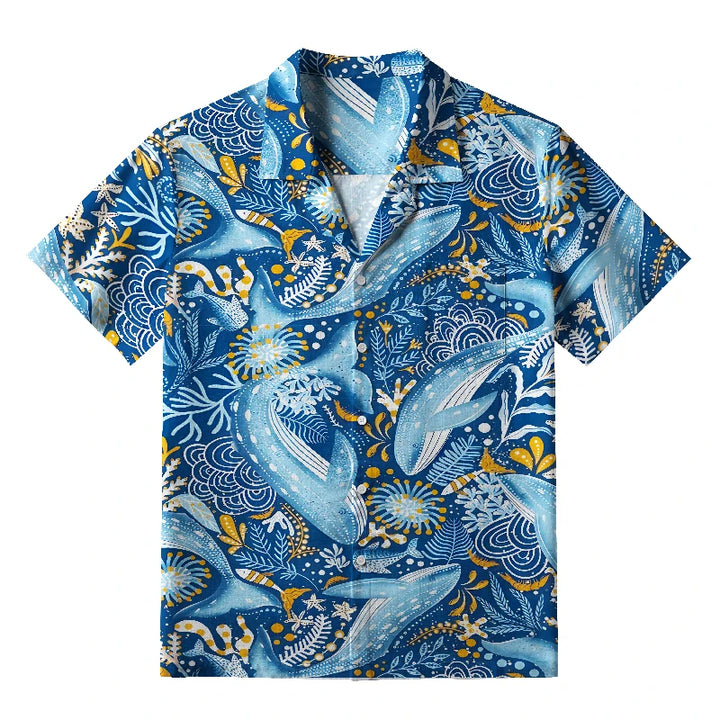 Whales In The Ocean Hawaiian Shirt