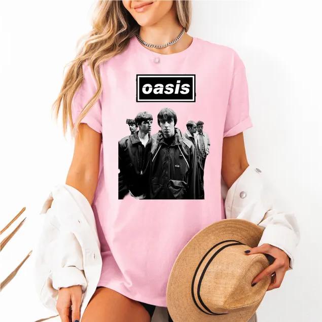 90s Oasis Band Music Fan Gift Crew Neck T-shirt