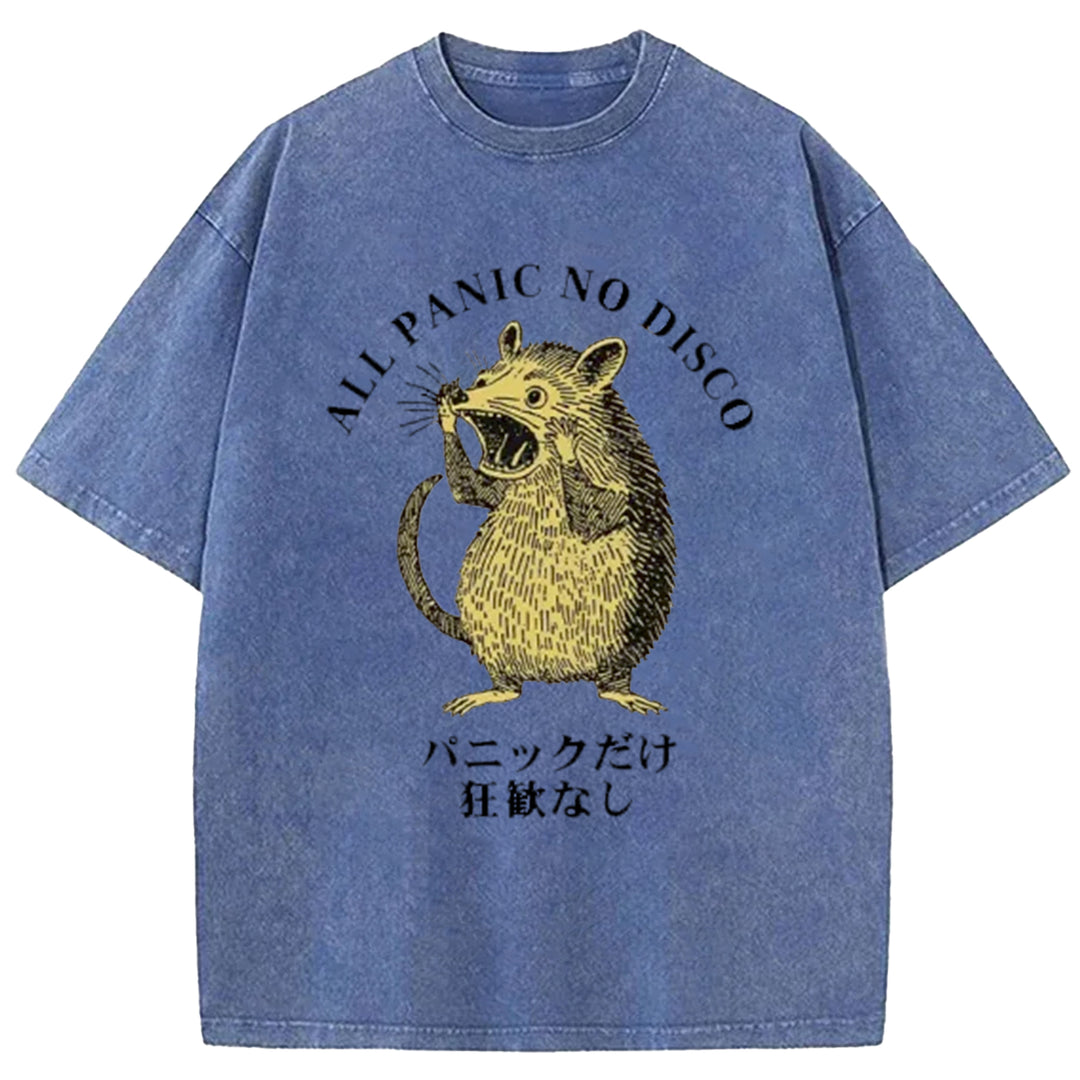All Panic No Disco Washed Crew Neck T-Shirt
