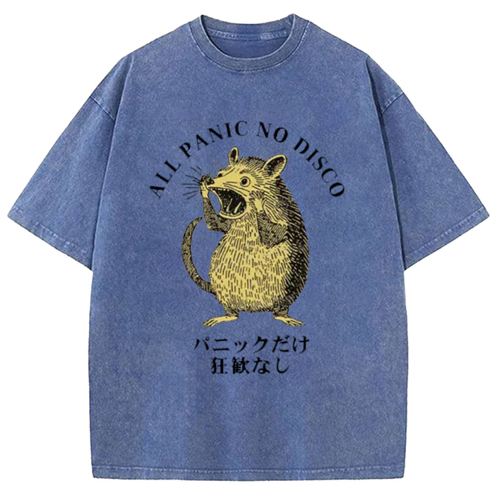All Panic No Disco Washed Crew Neck T-Shirt