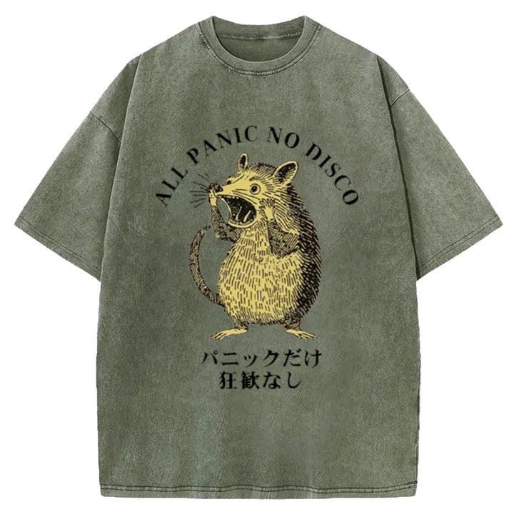 All Panic No Disco Washed Crew Neck T-Shirt