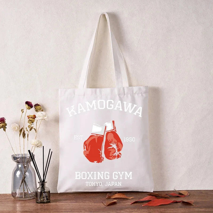 Retro Boxing Gloves Manga Anime Tote Bag