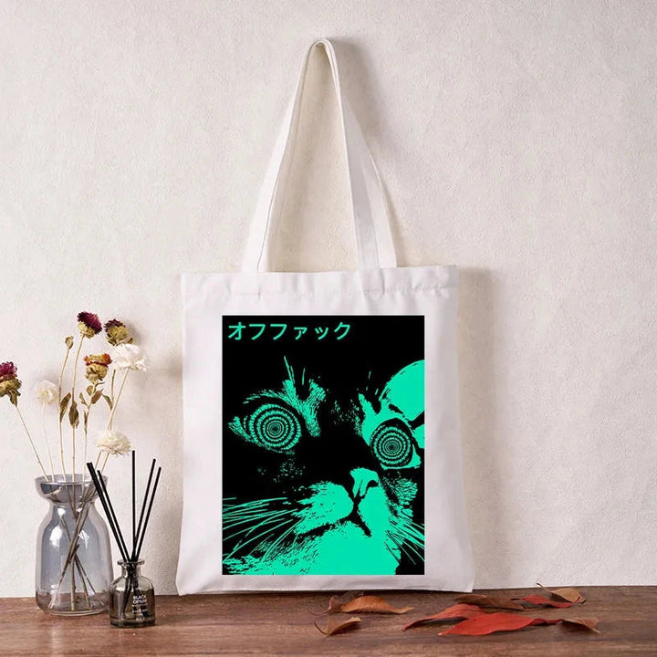 Cool Cat Japanese Tote Bag