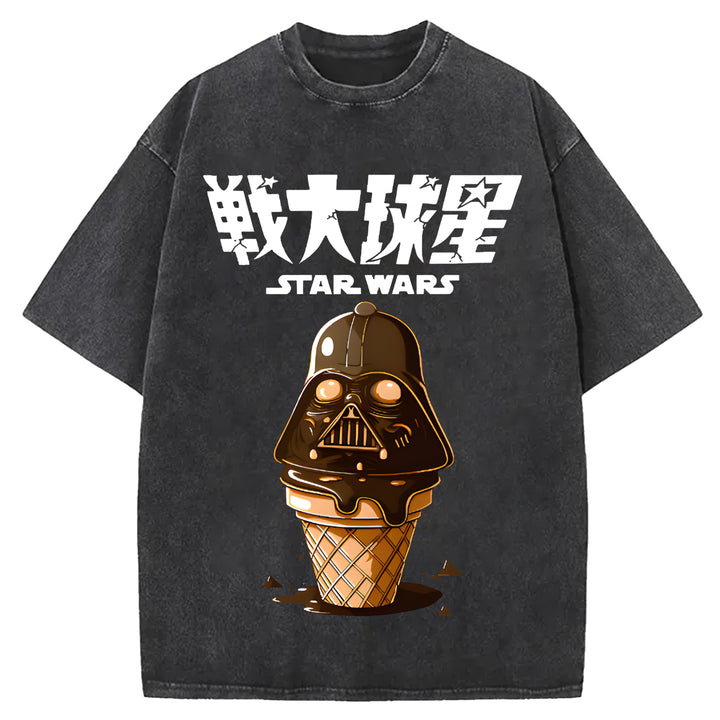 Star Wars Vintage Japanese Design Washed Crew Neck T-Shirt