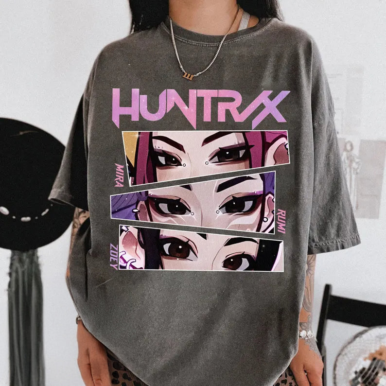 Huntrix Girls Demon Hunter Crew Neck T-shirt