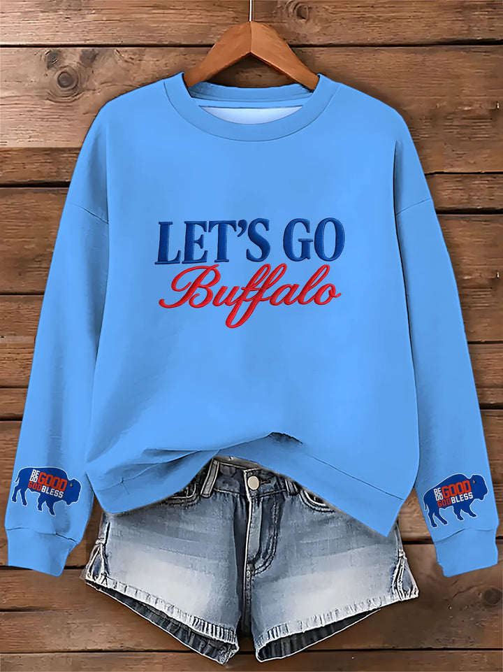 Buffalo Bills Football Printed Long Sleeve Casual Top