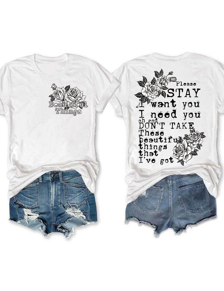 Beautiful Things Crew Neck T-shirt