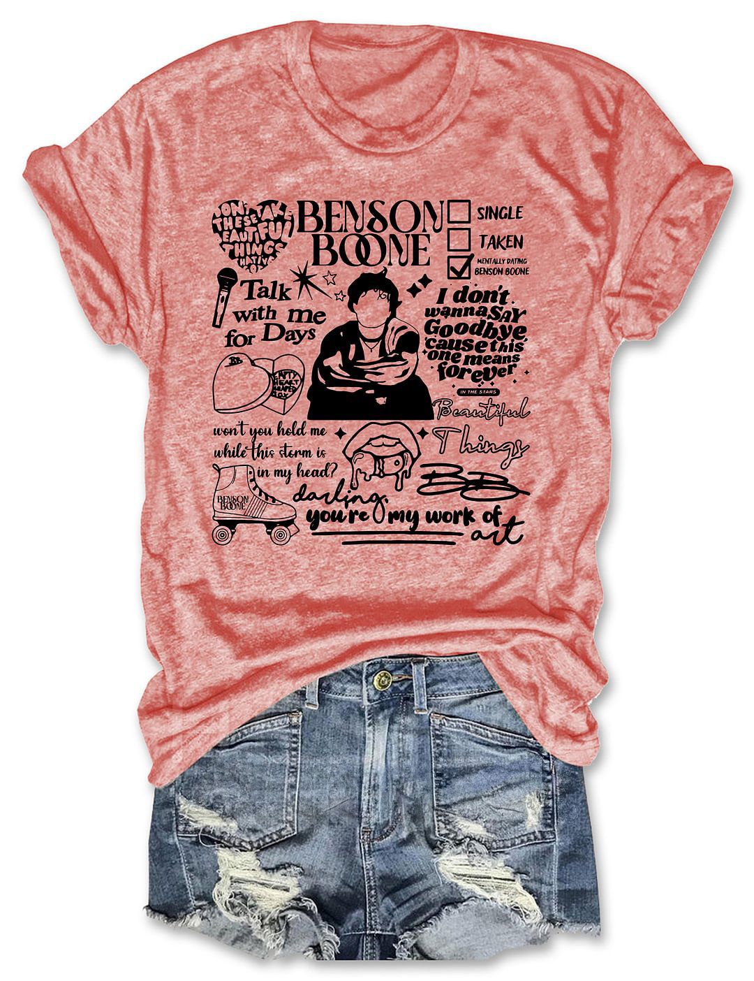 Benson Boone Crew Neck T-shirt
