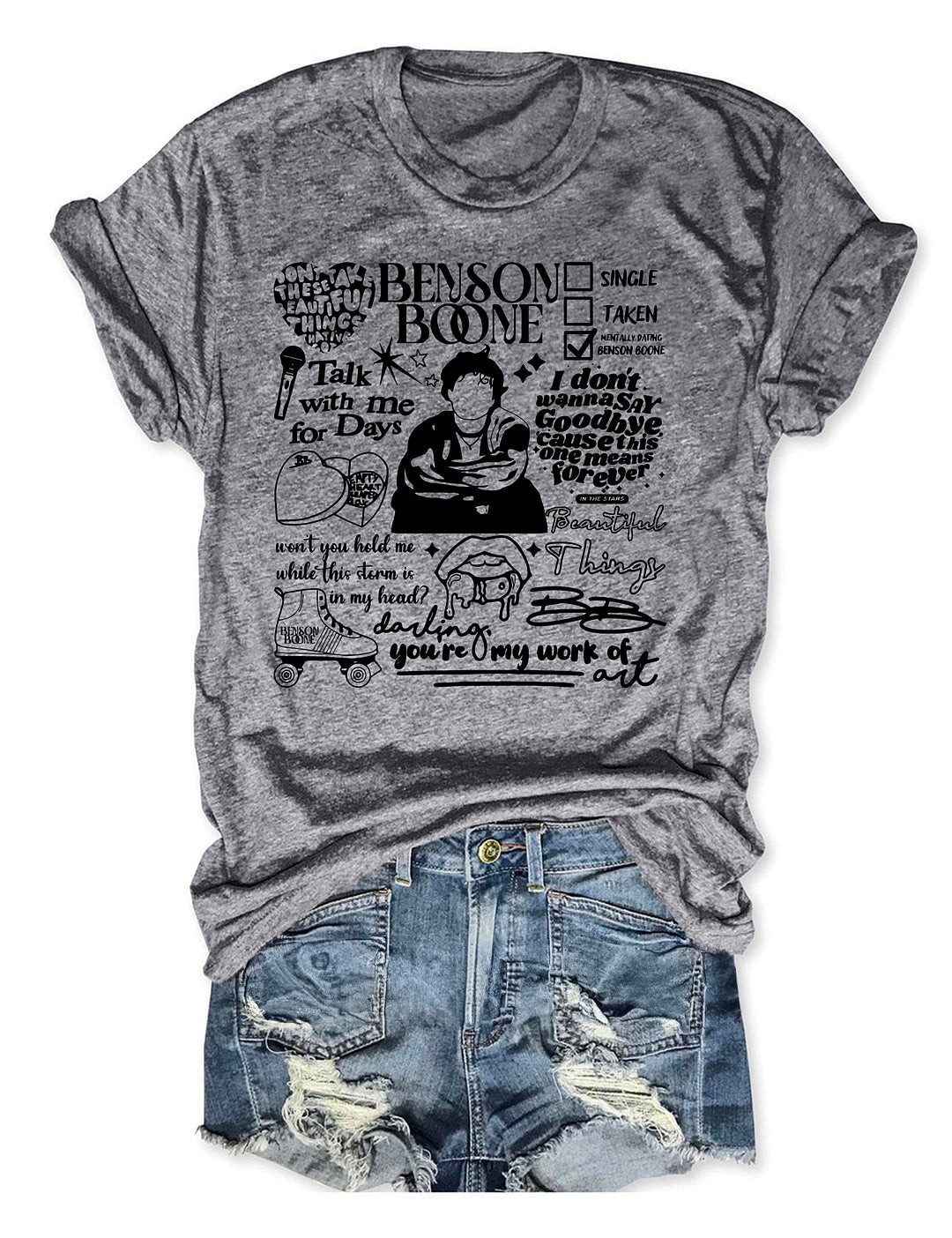 Benson Boone Crew Neck T-shirt