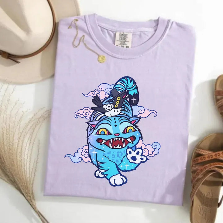 Derpy Tiger Demon Hunter Retro Crew Neck T-shirt