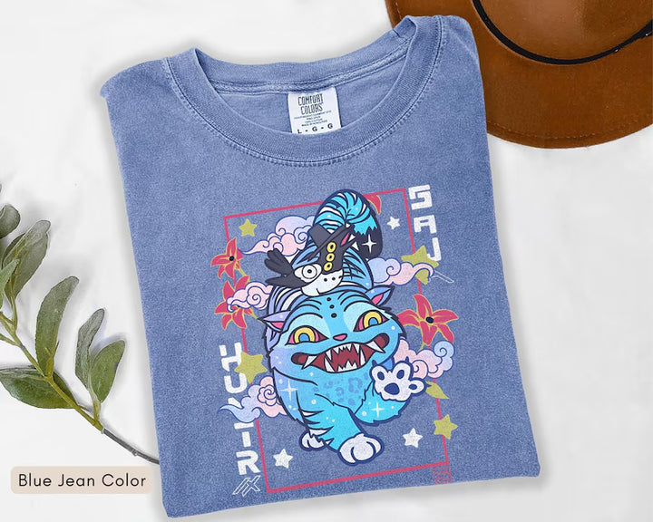 Retro Demon Hunters Tiger Crew Neck T-shirt
