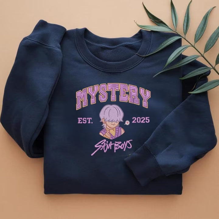 Boys Boy Band Embroidered  Long Sleeve Casual Top