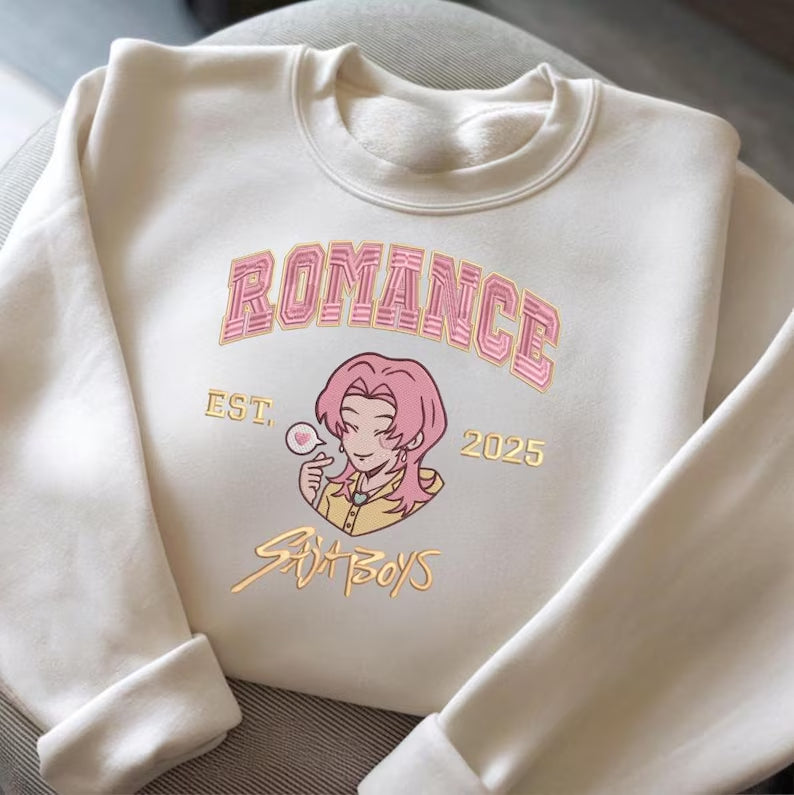 Boys Boy Band Embroidered  Long Sleeve Casual Top