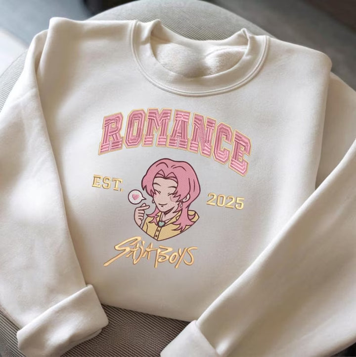 Boys Boy Band Embroidered  Long Sleeve Casual Top