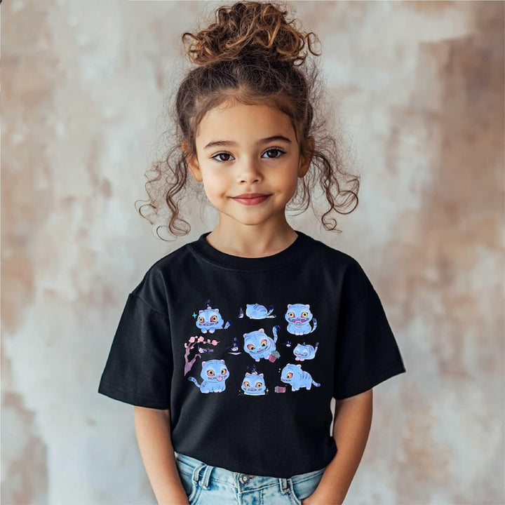 Derpy Tiger Demon Hunters Comfort Colors Kids T-Shirts