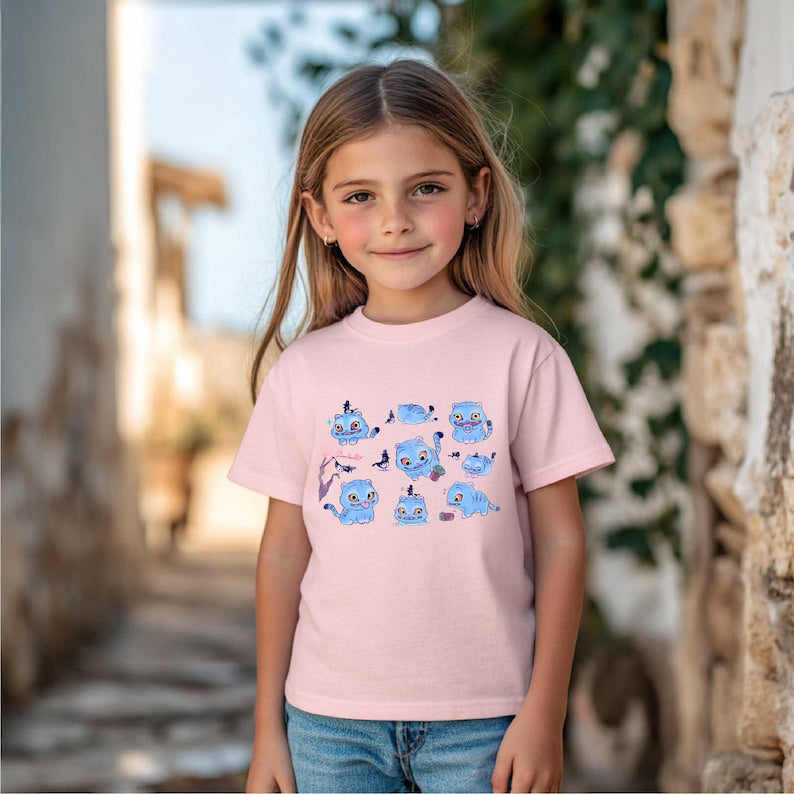 Derpy Tiger Demon Hunters Comfort Colors Kids T-Shirts
