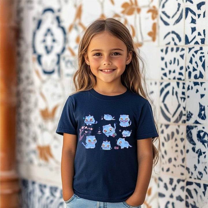 Derpy Tiger Demon Hunters Comfort Colors Kids T-Shirts