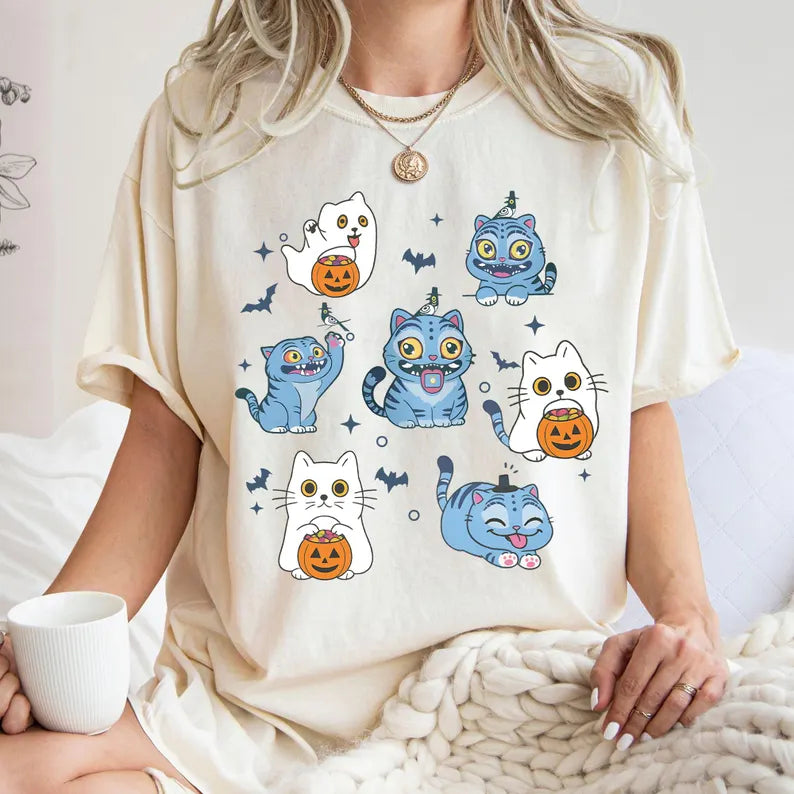 Halloween Derpy Tiger Demon Hunter Crew Neck T-shirt