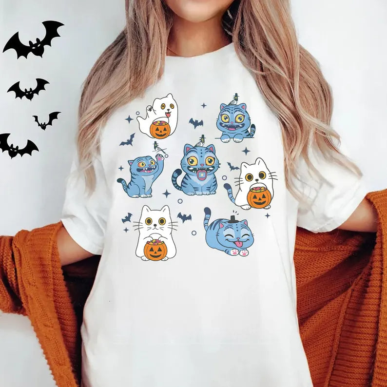 Halloween Derpy Tiger Demon Hunter Crew Neck T-shirt