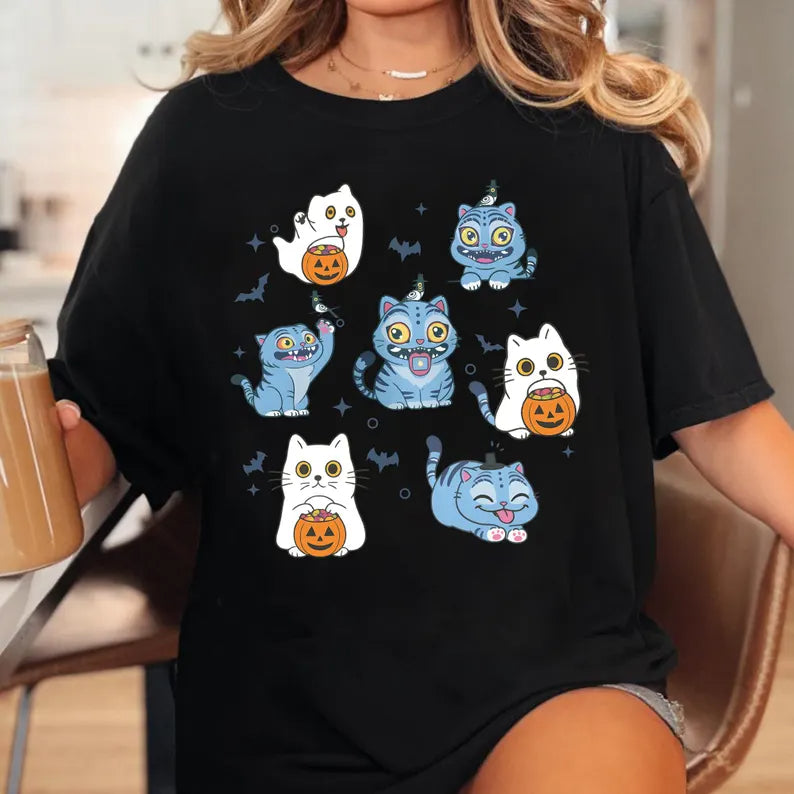 Halloween Derpy Tiger Demon Hunter Crew Neck T-shirt