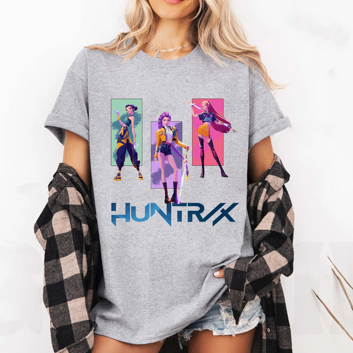 Huntrix Kpop Demo Movie Vintage Print Retro T-shirt