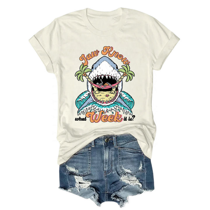 Jaw Know What Week It Is Crew Neck T-shirt