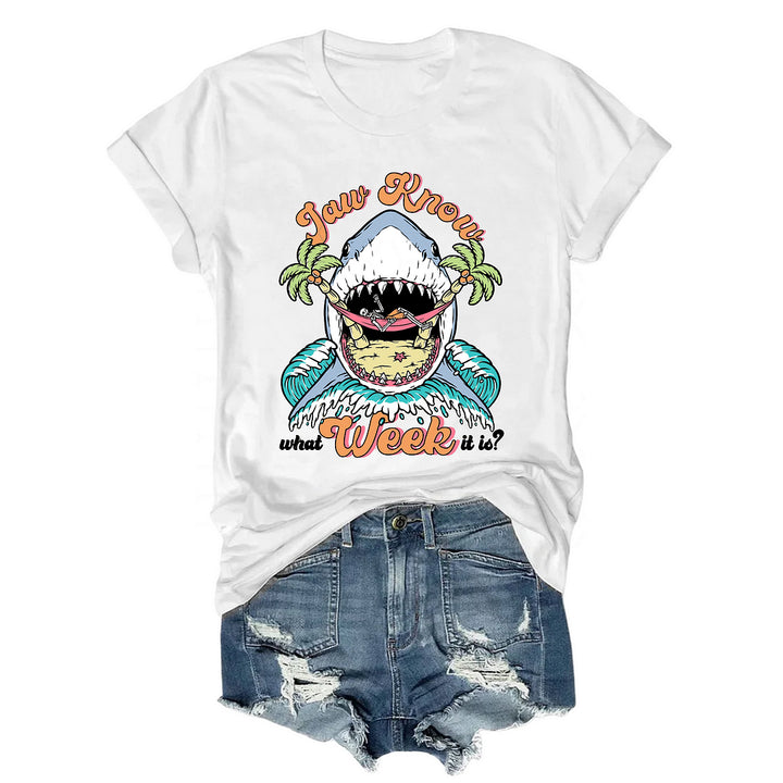 Jaw Know What Week It Is Crew Neck T-shirt