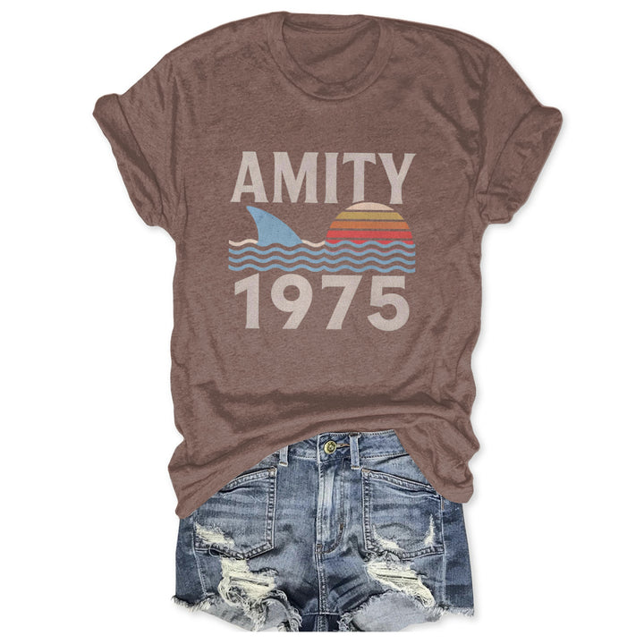Jaws Amity 1975 Crew Neck T-shirt