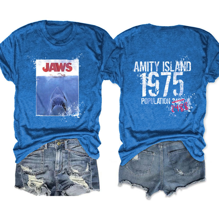 Jaws Amity Island Population 1975 T-shirt