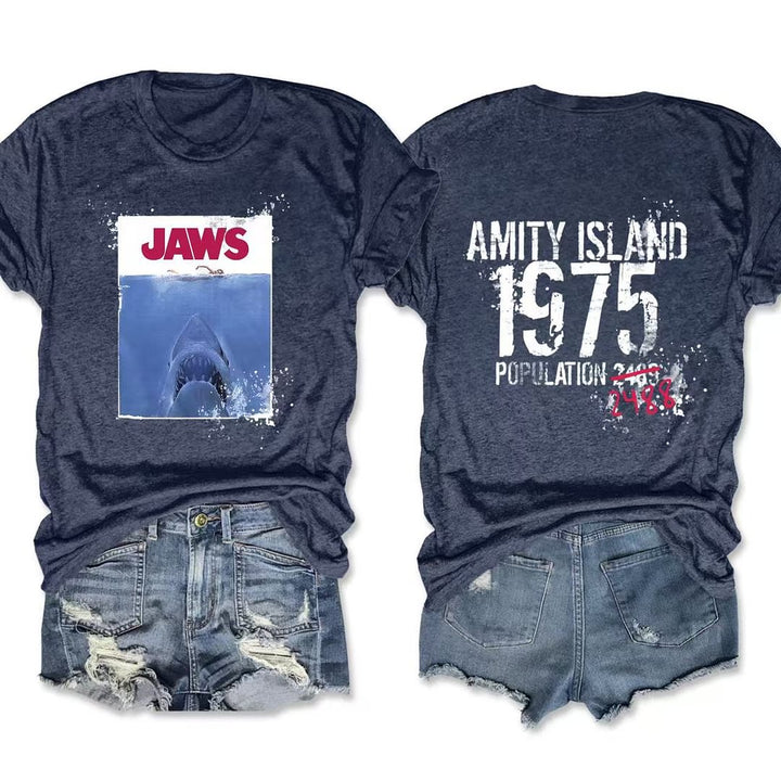 Jaws Amity Island Population 1975 T-shirt