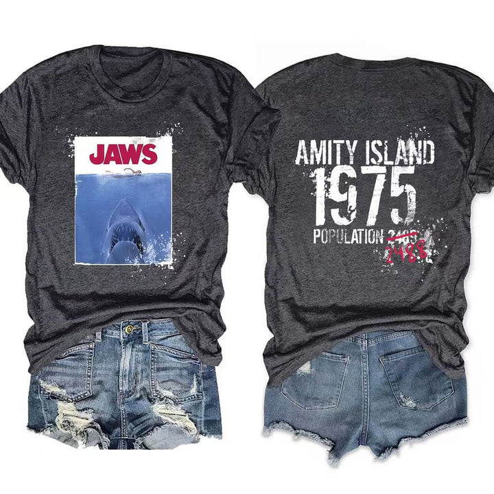 Jaws Amity Island Population 1975 T-shirt