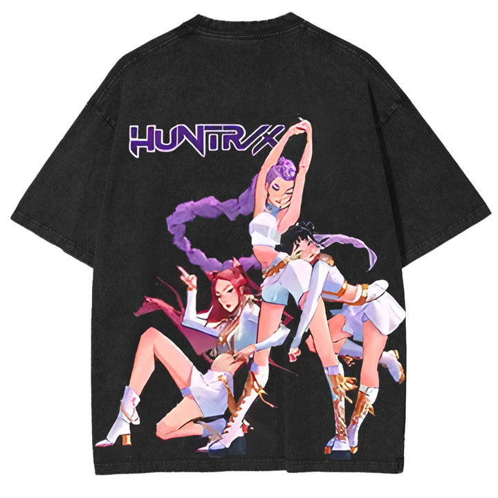 Kpop Demon Huntrix Vintage Print Retro T-shirt
