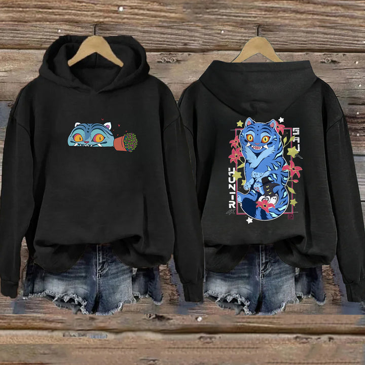 Demon Hunters Derpy Tiger Long Sleeve Printed Hoodie